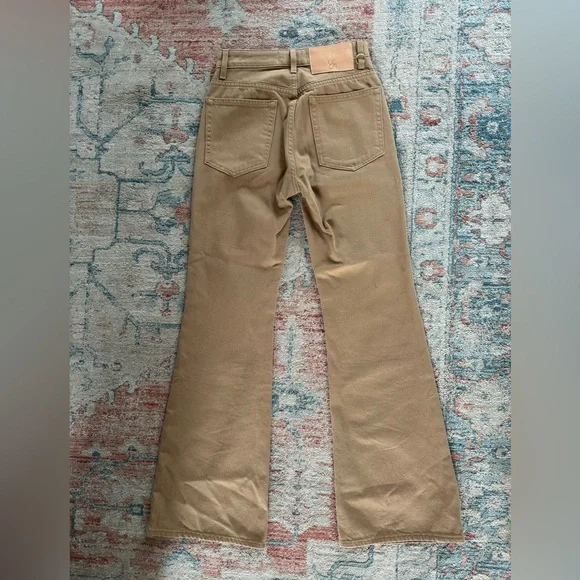 ULLA JOHNSON Flared Jeans Tan Size 23 - Picture 4 of 6